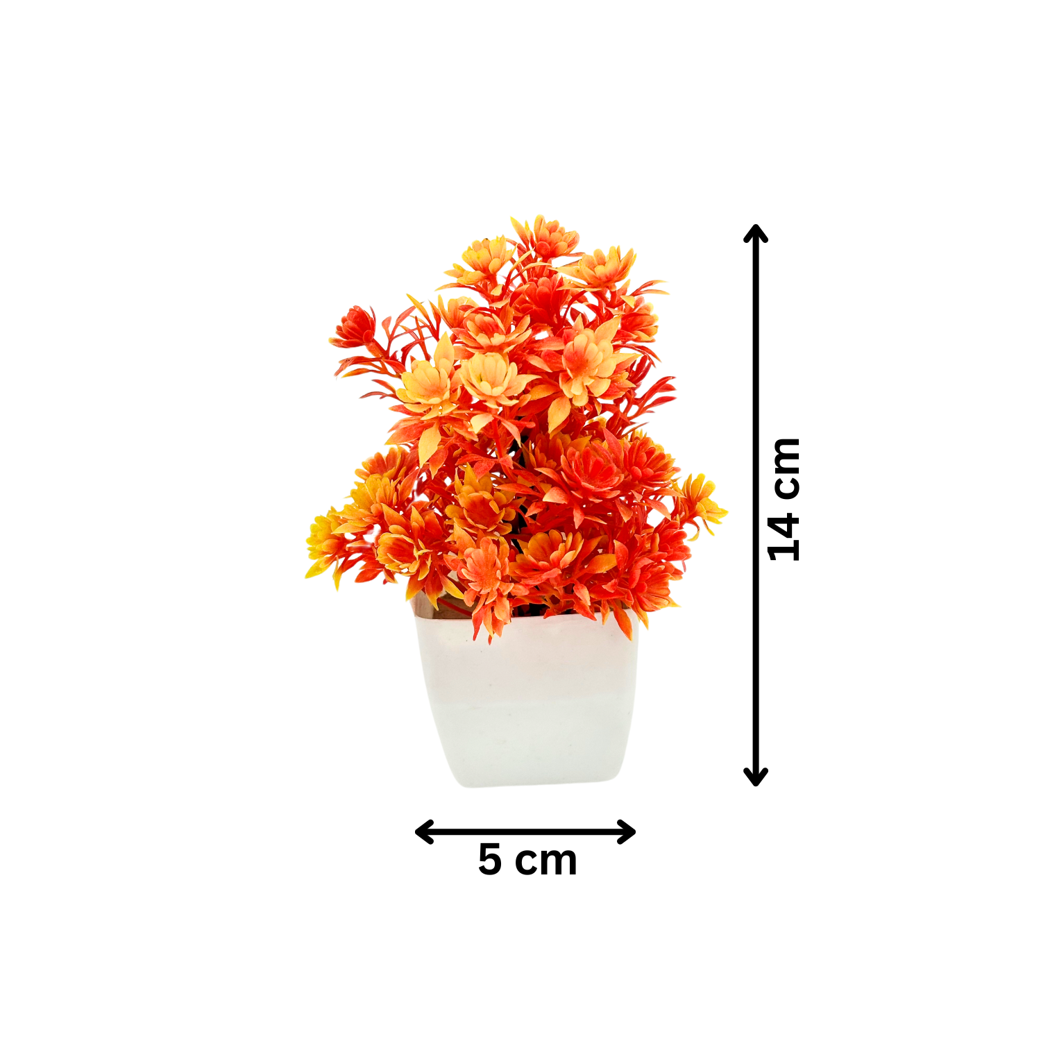 Artificial Plants with Pot Showcase Decoration Plants Flowers | Fake Plant | Artificial Plants for Home Decor Office Gifting Plants Decorative (Pack Of 8) (RV-AP22) - Image 4